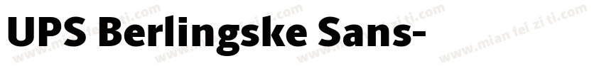 UPS Berlingske Sans字体转换
